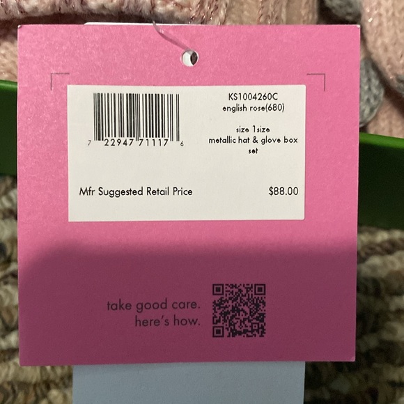 New in box Kate Spade Hat and Glove Set one size - Picture 6 of 6